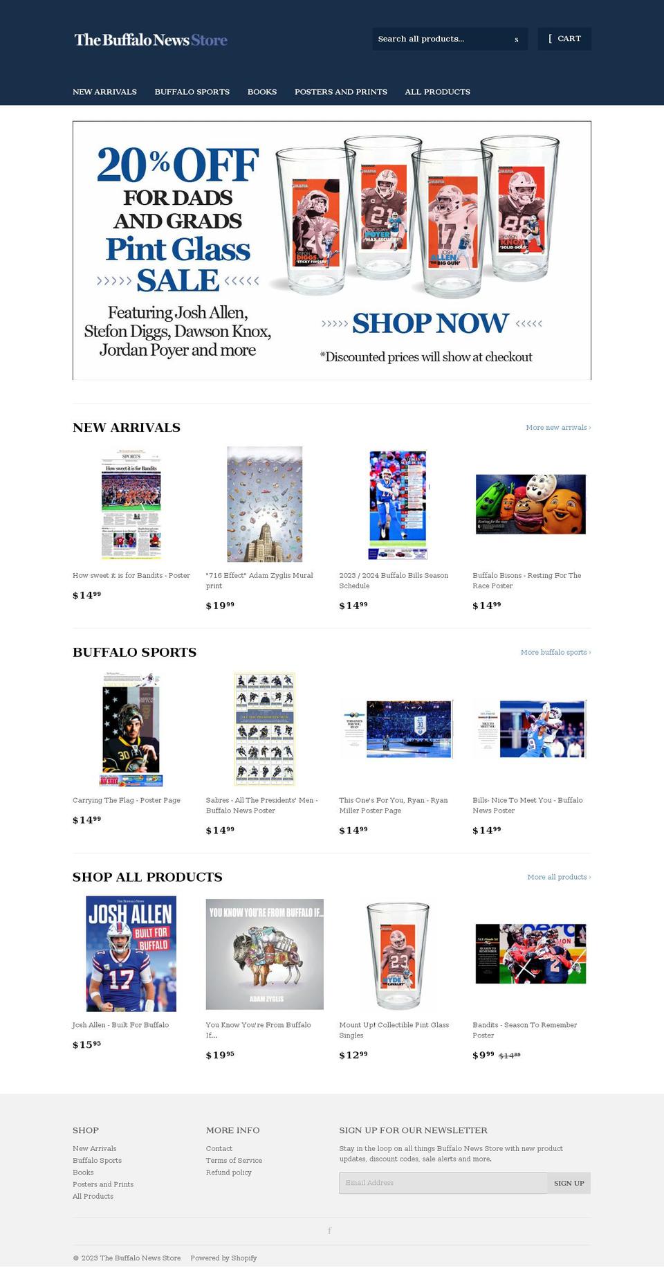 buffalonewsstore.com shopify website screenshot