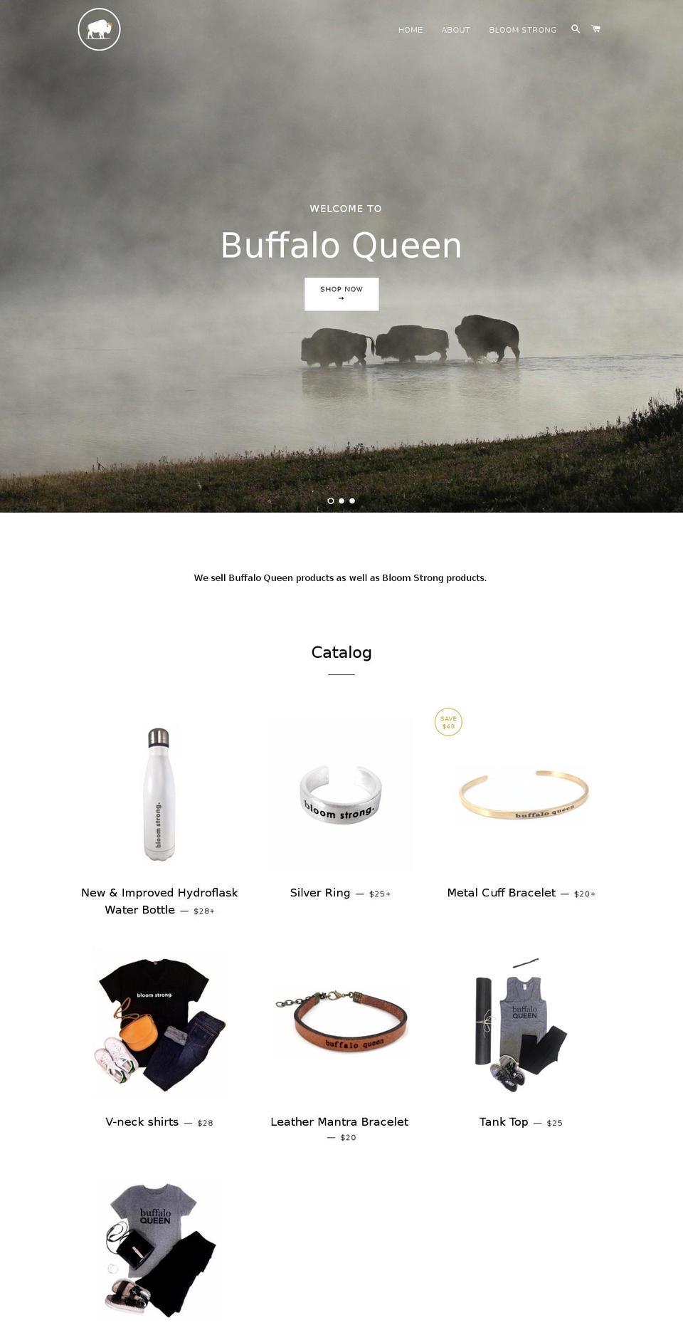 buffaloqueen.com — Shopify storefront screenshot
