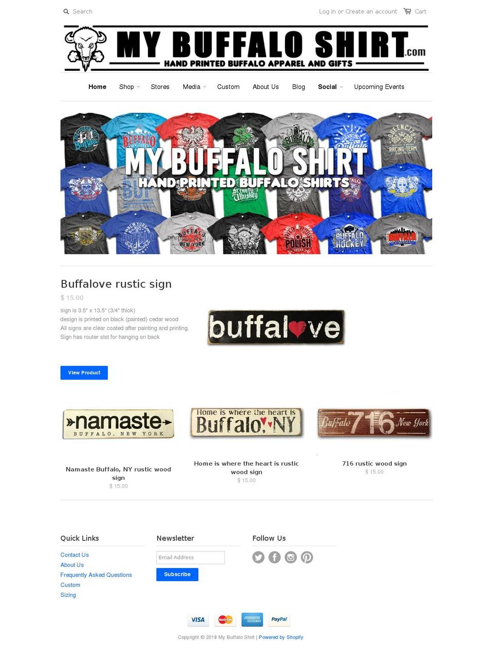 buffaloshirt.com — Shopify storefront screenshot
