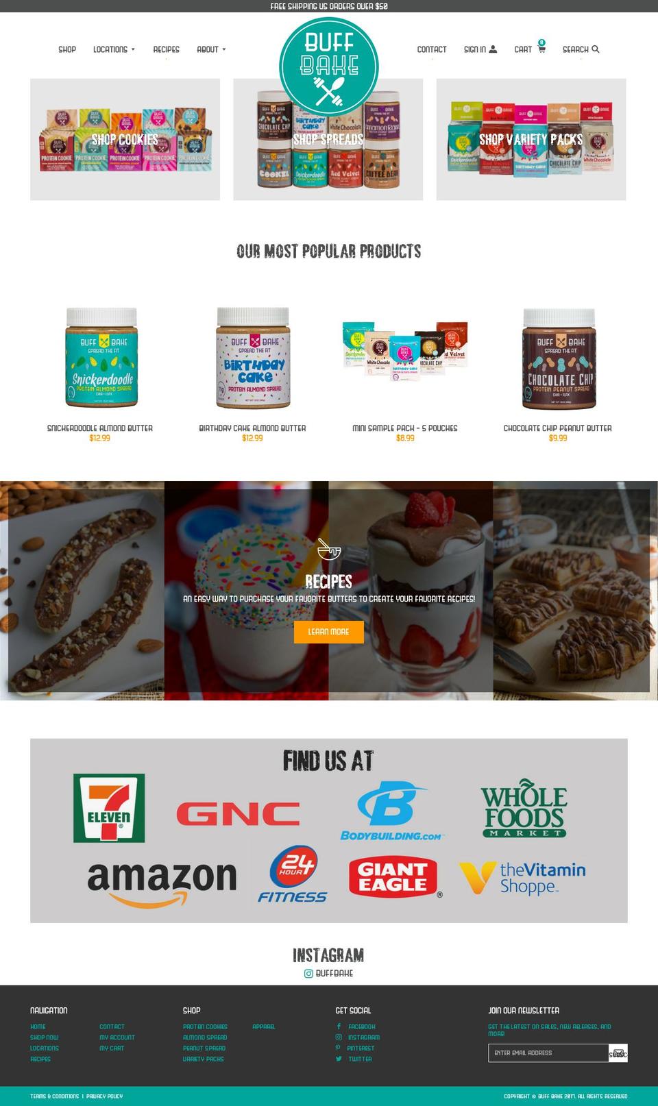 buffbake.com shopify website screenshot