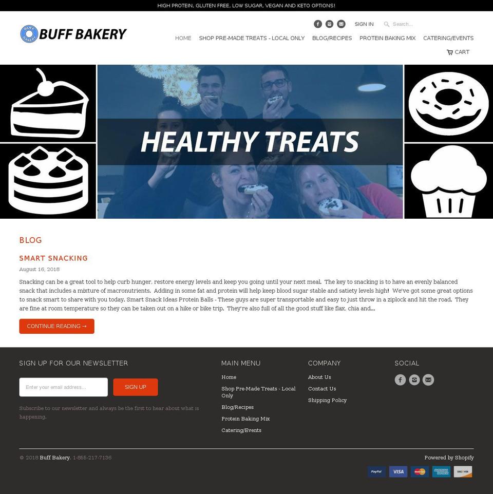 buffbakery.ca shopify website screenshot