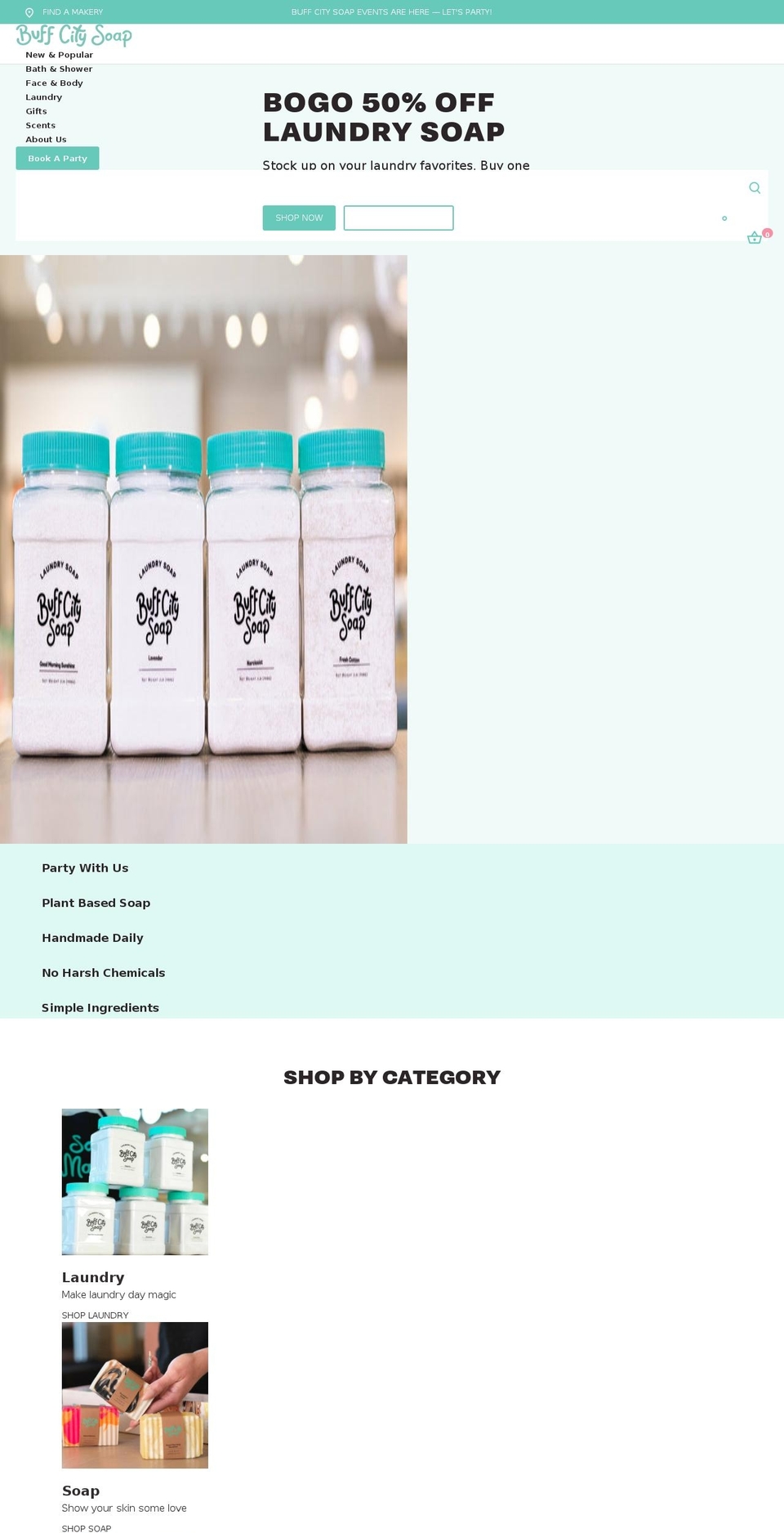 buffcitysoap.com shopify website screenshot