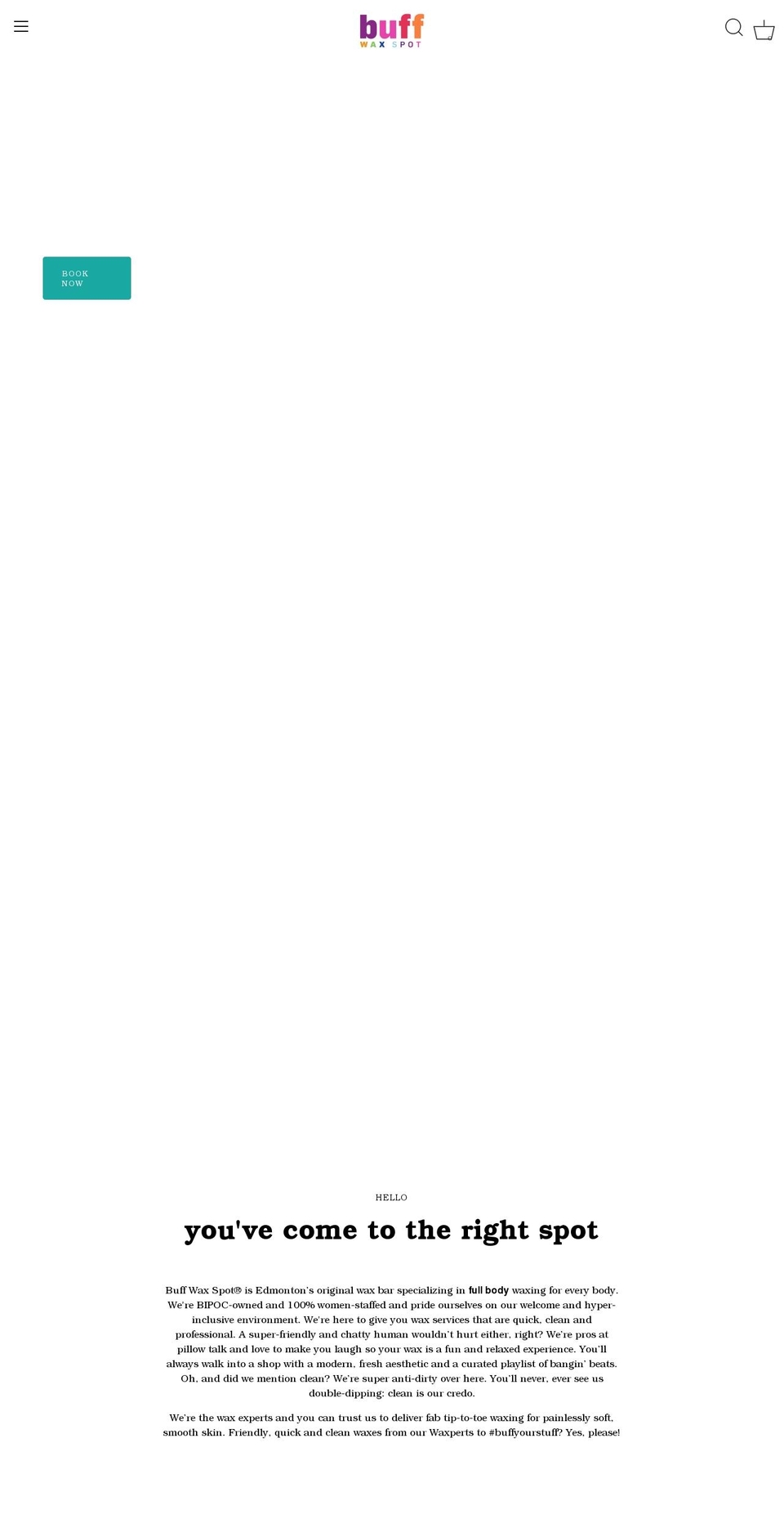 buffwaxspot.com shopify website screenshot