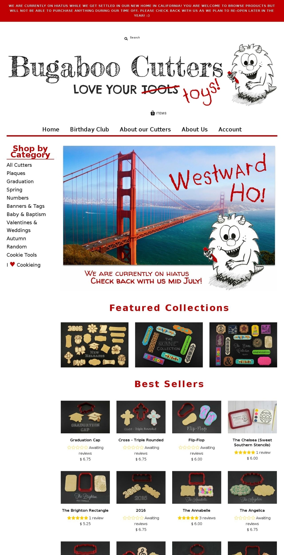 bugaboocutters.com — Shopify storefront screenshot