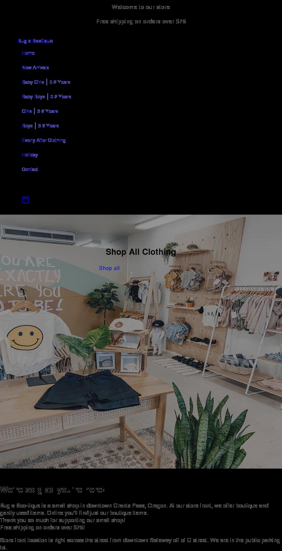 bugabootique.com shopify website screenshot