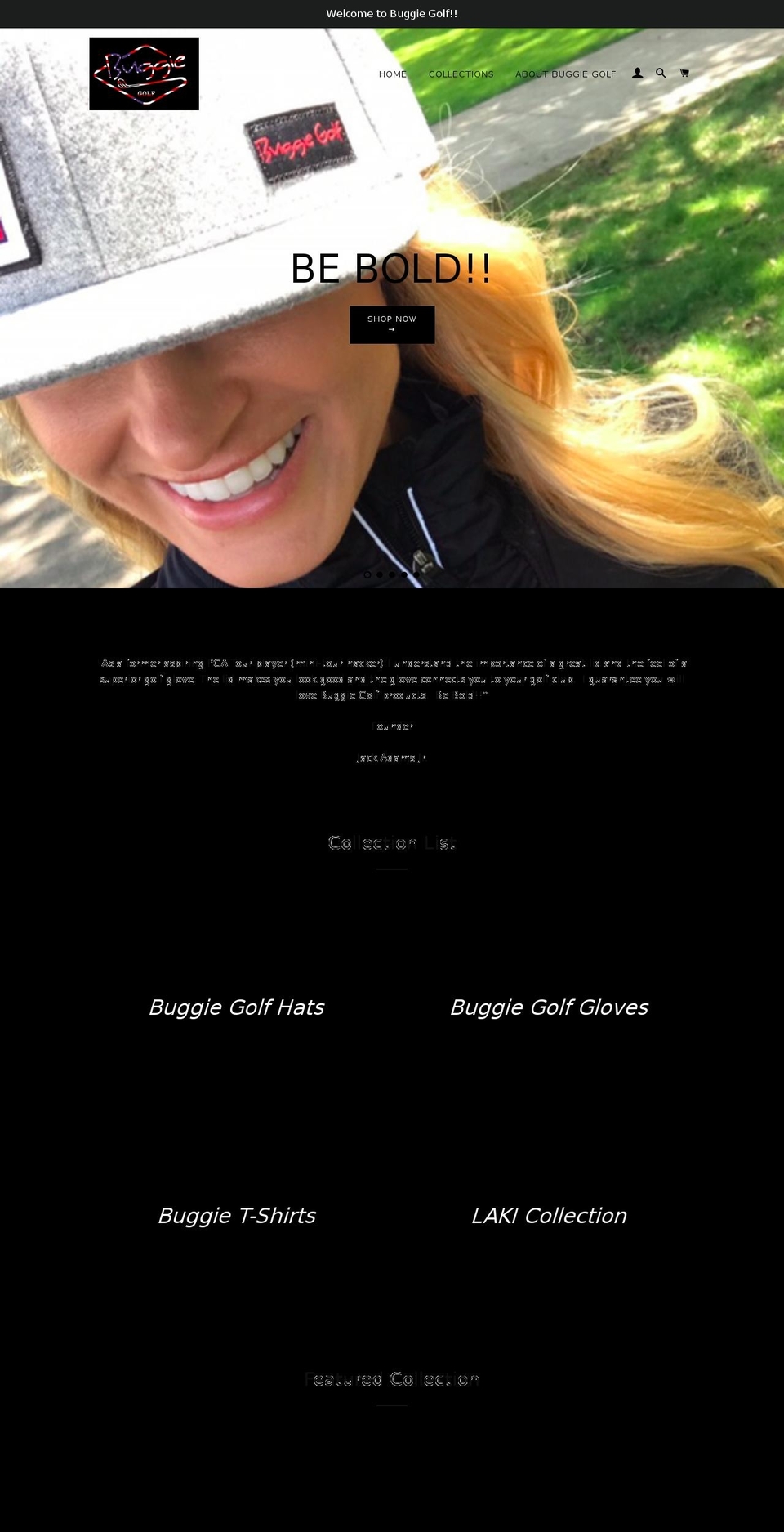buggiegolf.com — Shopify storefront screenshot