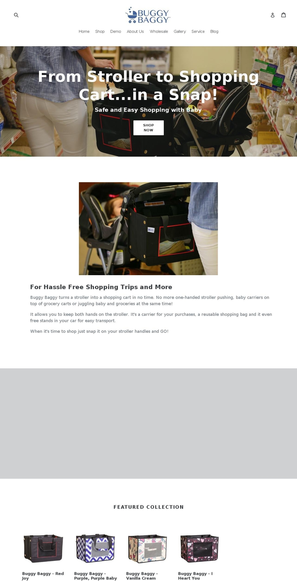 buggybaggy.com — Shopify storefront screenshot