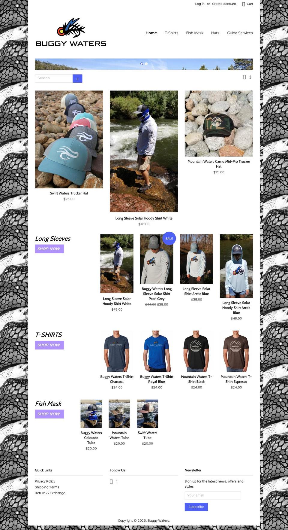 buggywatersco.com shopify website screenshot