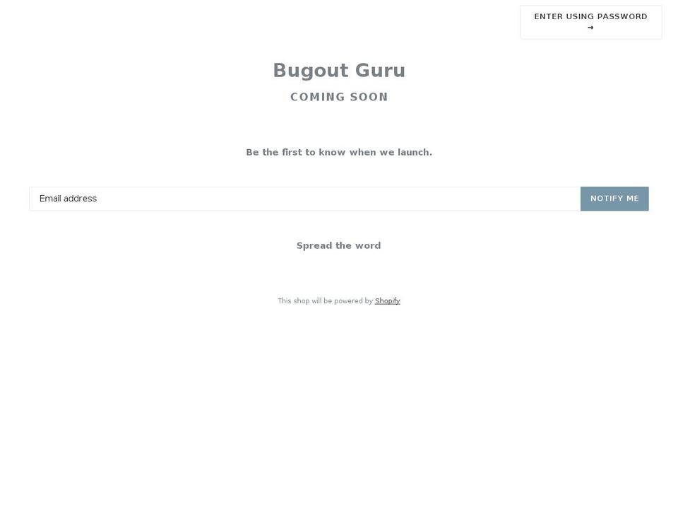 bugout.guru shopify website screenshot