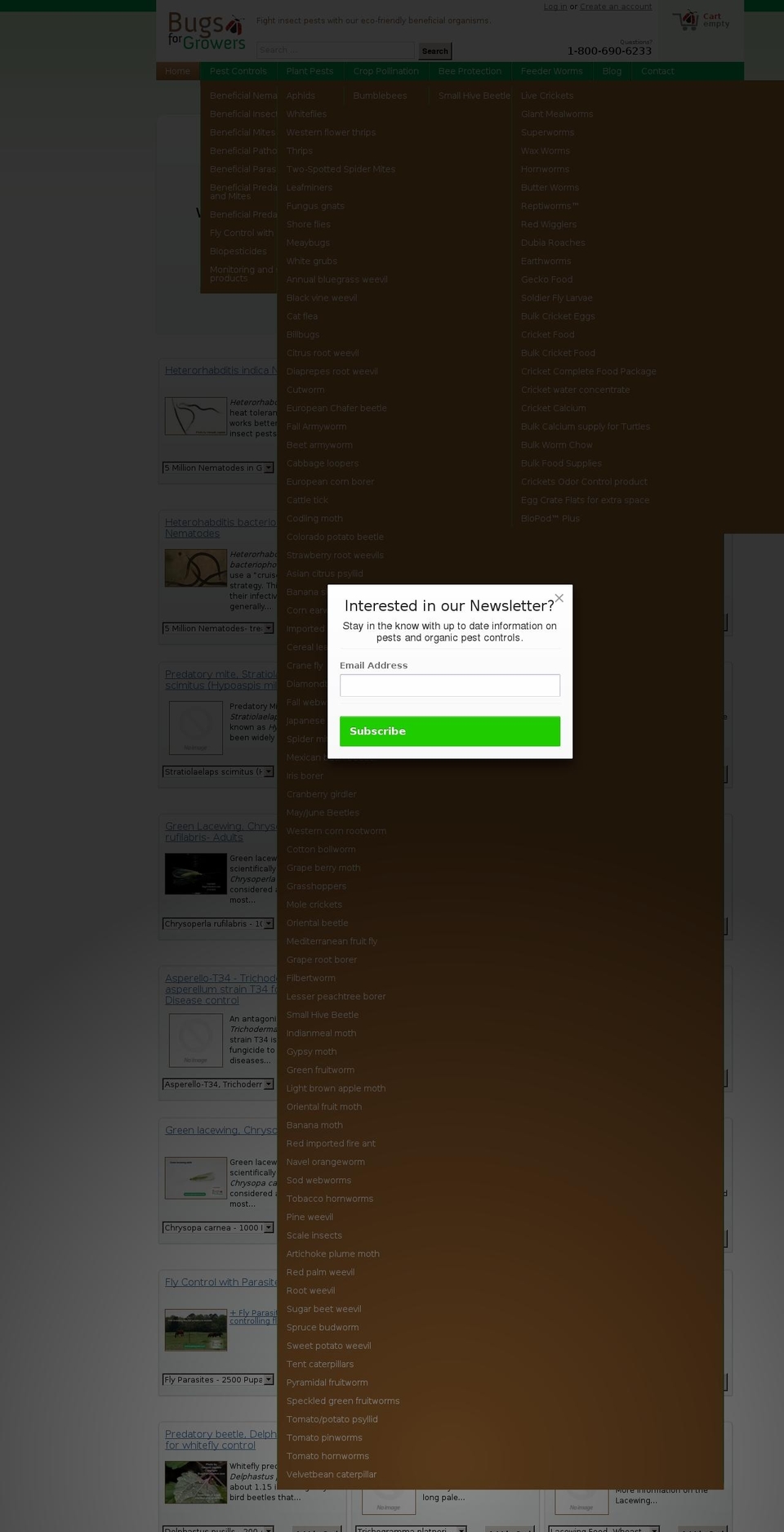 bugsforgrowers.com shopify website screenshot