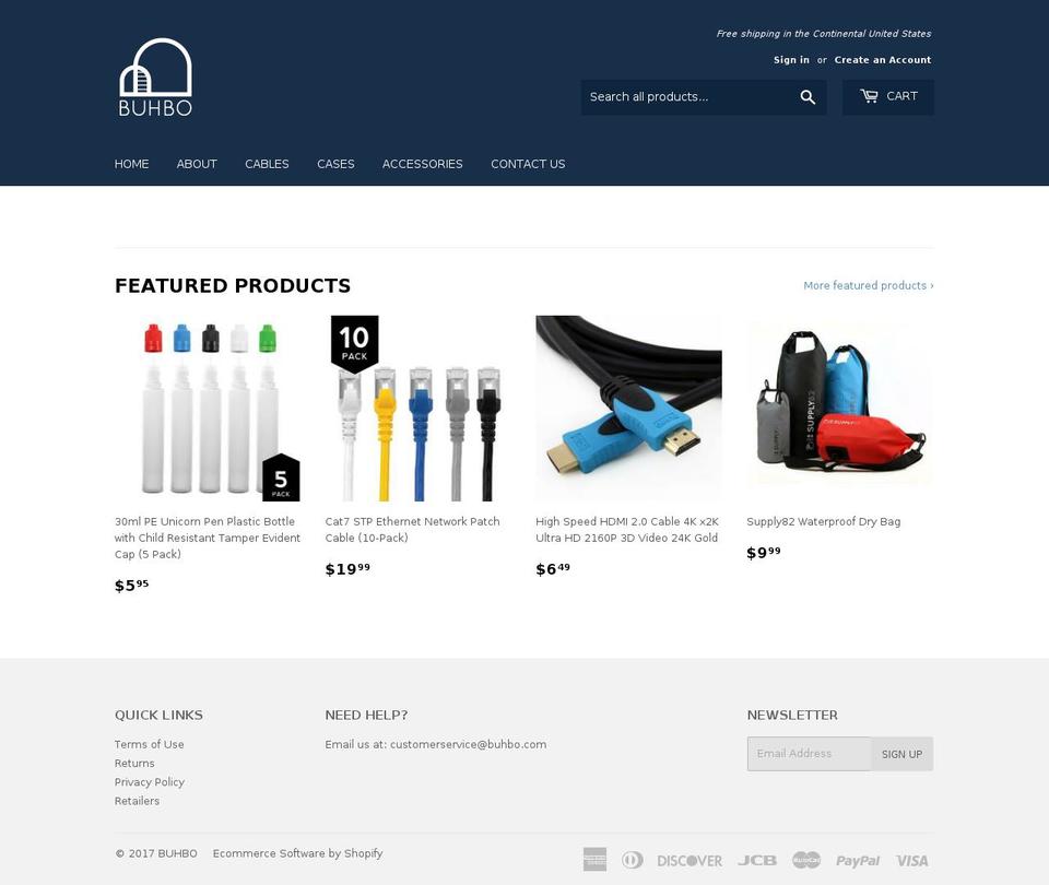 buhbo.com shopify website screenshot