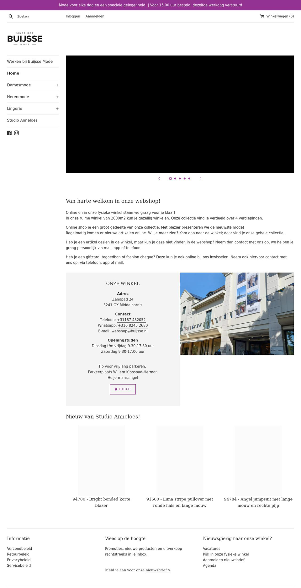 buijssemode.nl shopify website screenshot
