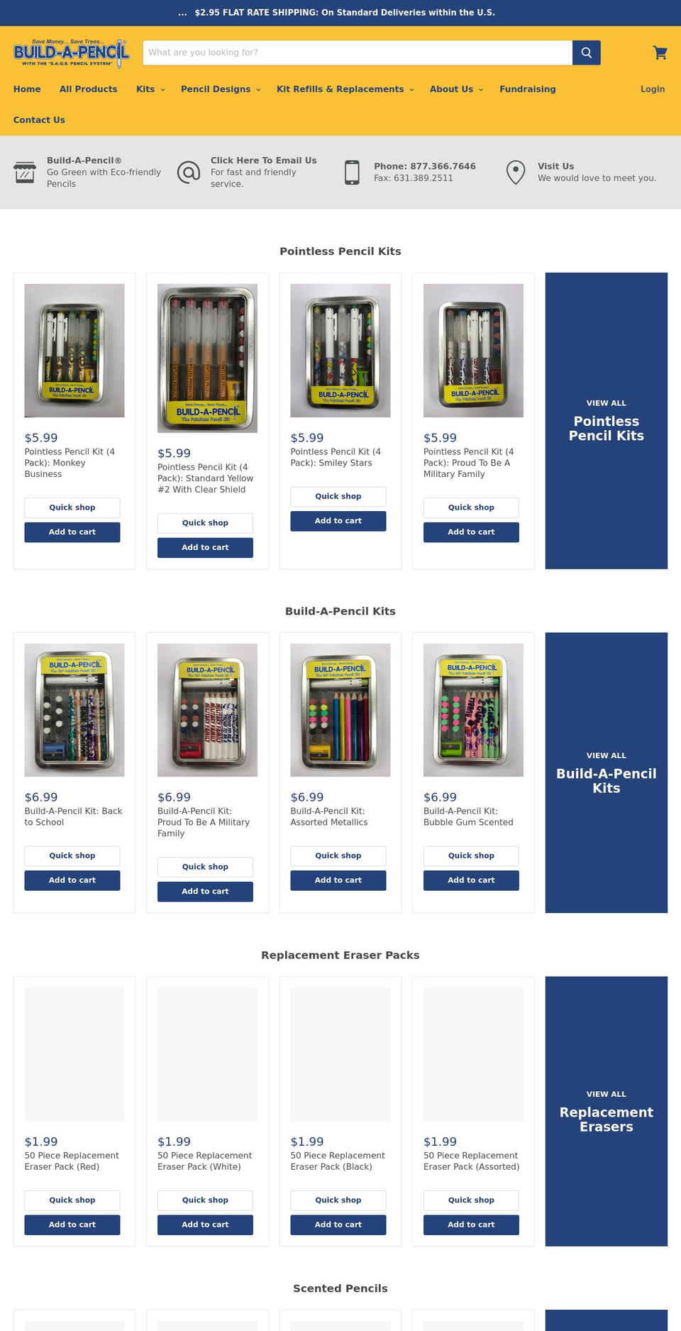 Empire Theme Shopify theme site example build-a-pencil.com
