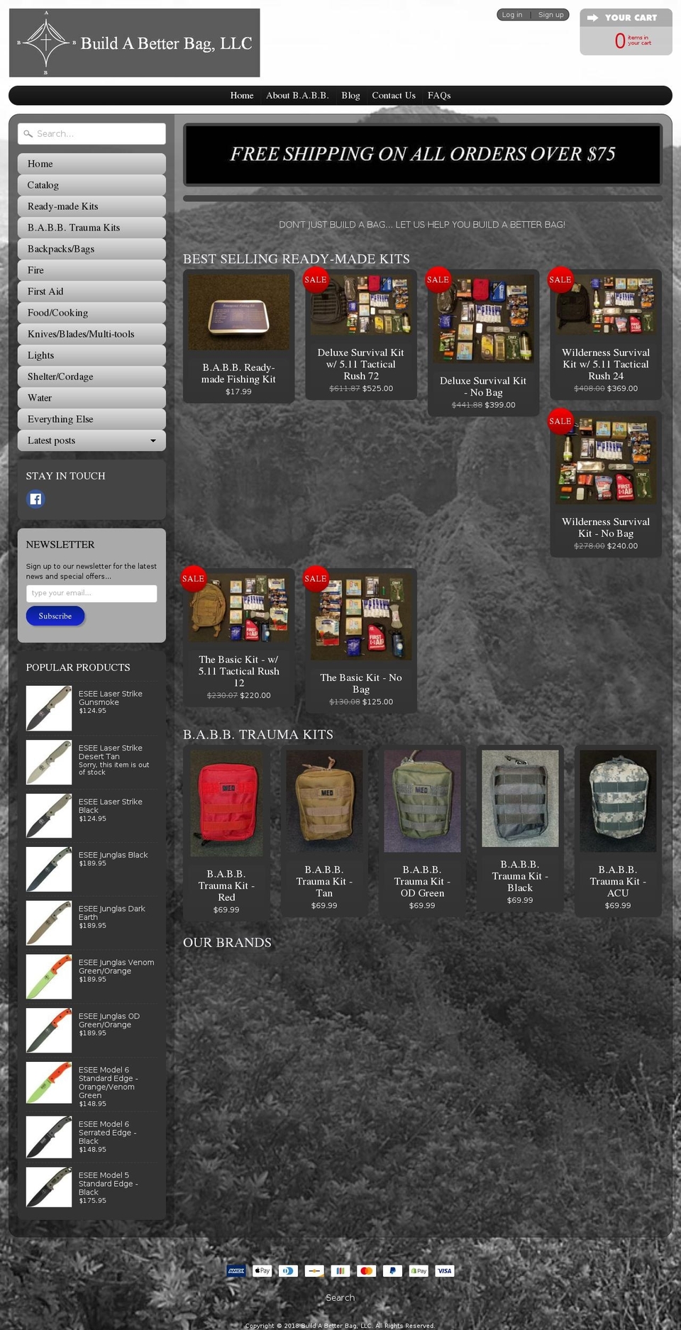 buildabetterbag.com — Shopify storefront screenshot
