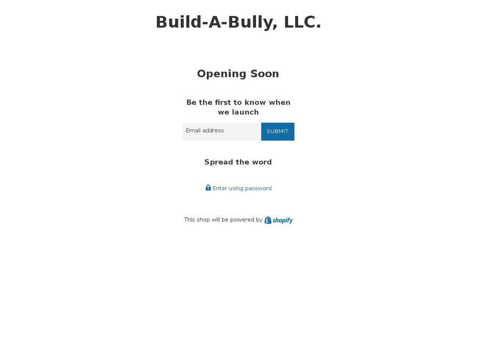 buildabully.com shopify website screenshot