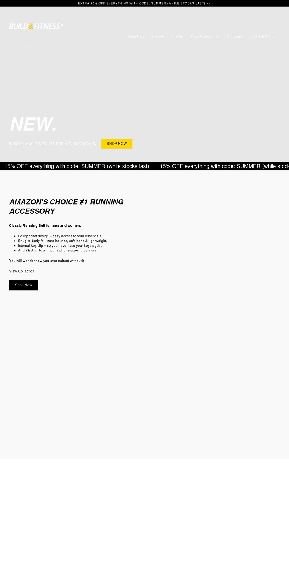 buildandfitness.com shopify website screenshot