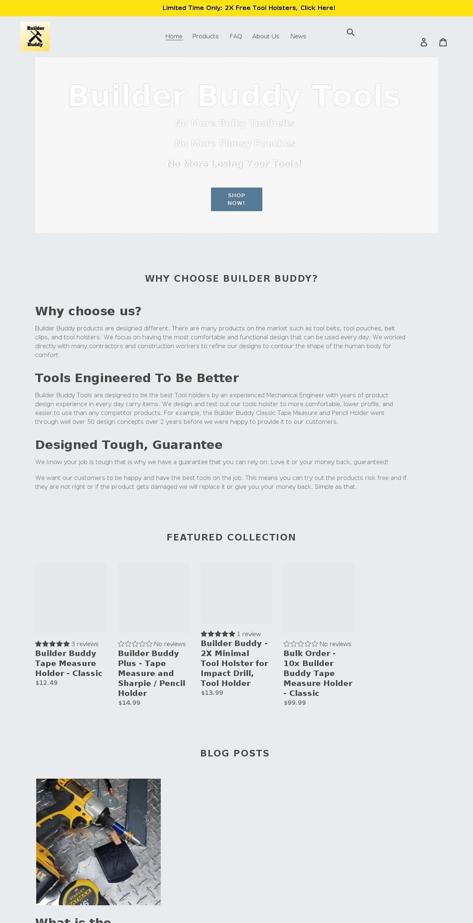 builderbuddytools.com shopify website screenshot