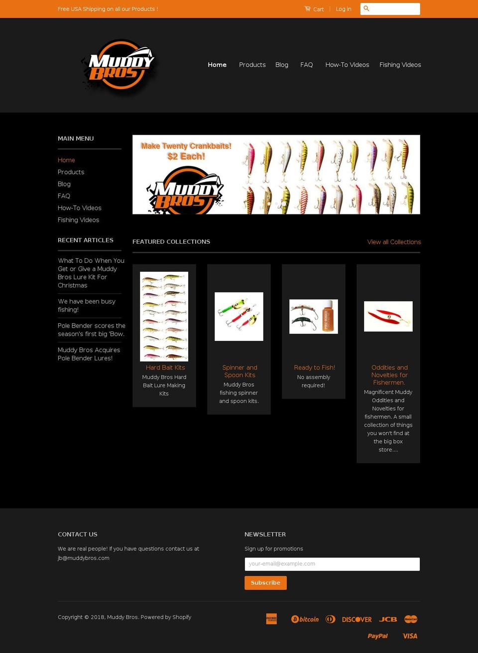 buildfishinglures.com — Shopify storefront screenshot