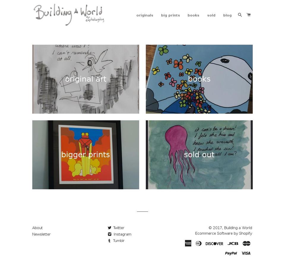 buildingaworld.com shopify website screenshot