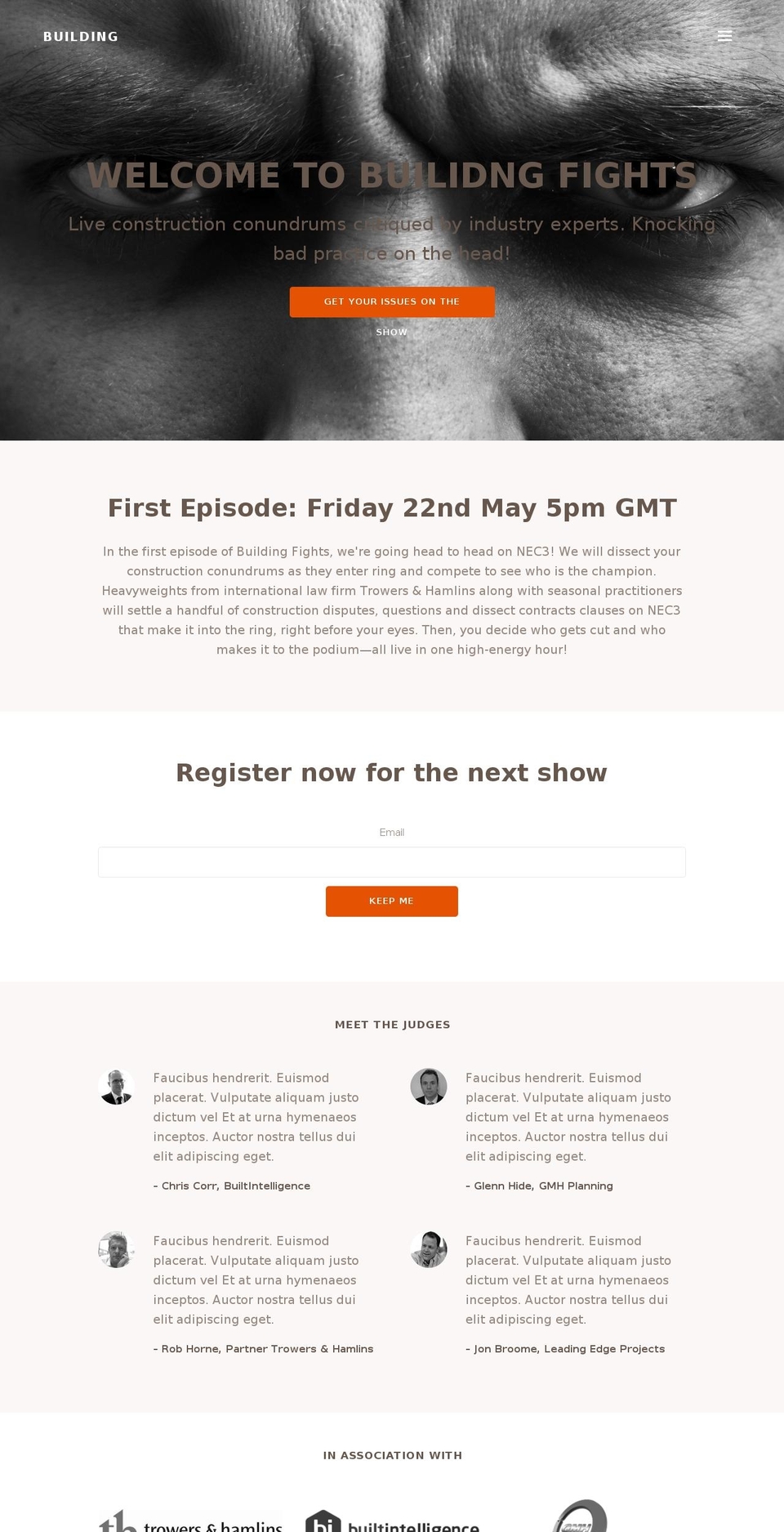 buildingfights.com — Shopify storefront screenshot