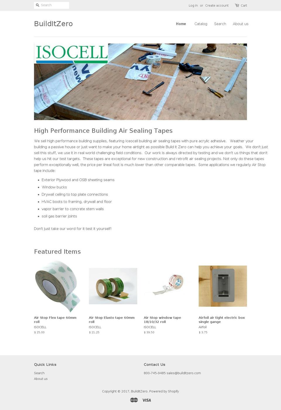 builditzero.com shopify website screenshot