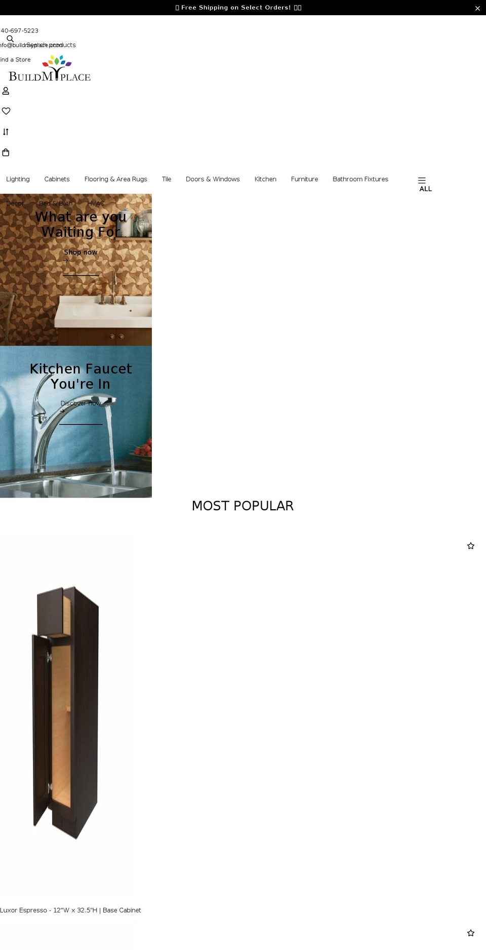 buildmyplace.com shopify website screenshot