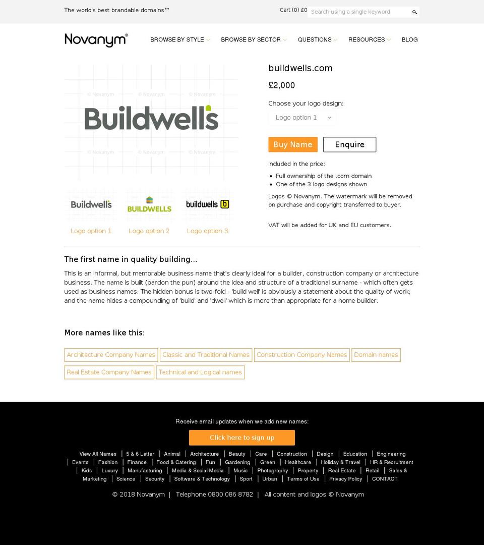 buildwells.com — Shopify storefront screenshot