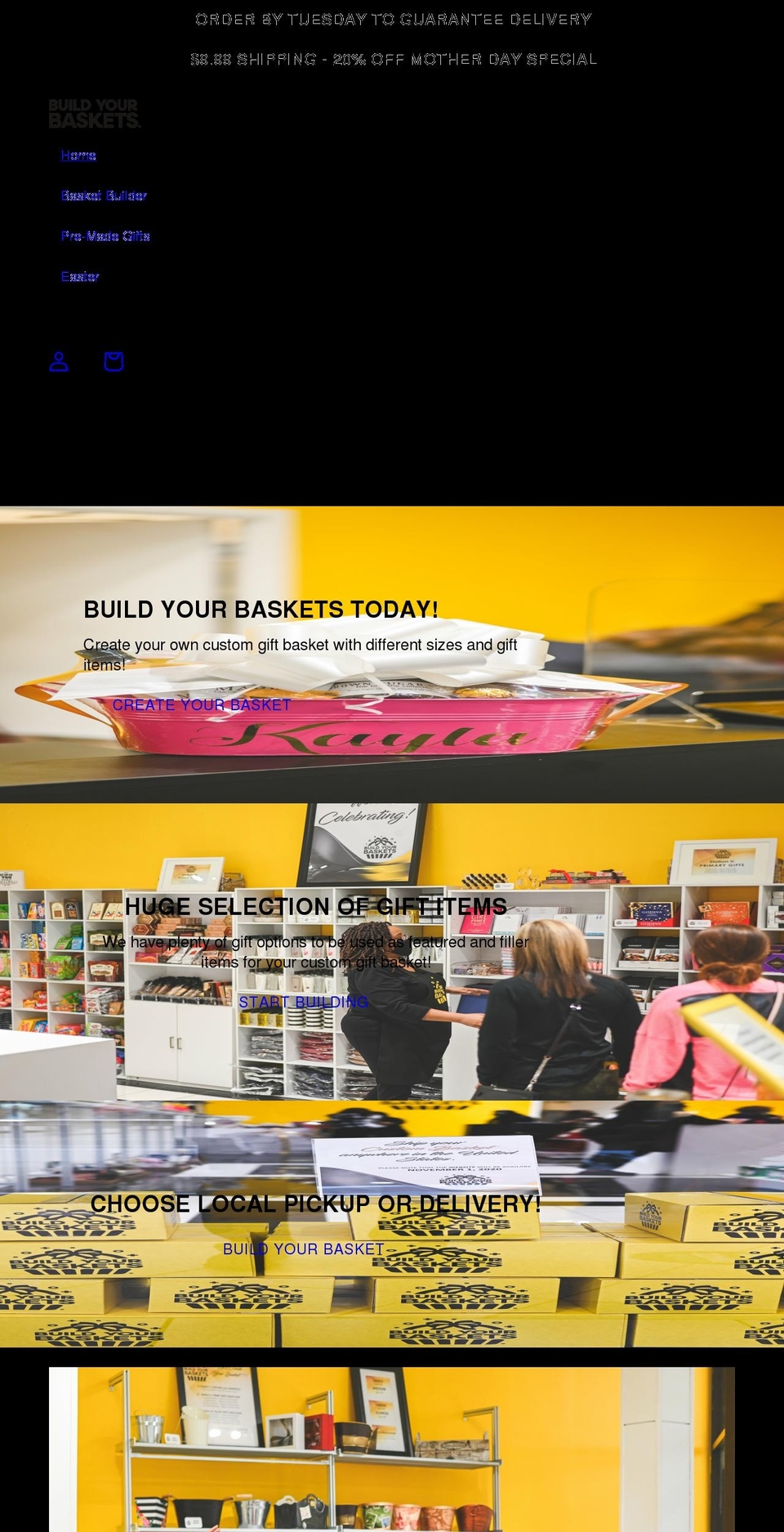 buildyourbaskets.com shopify website screenshot