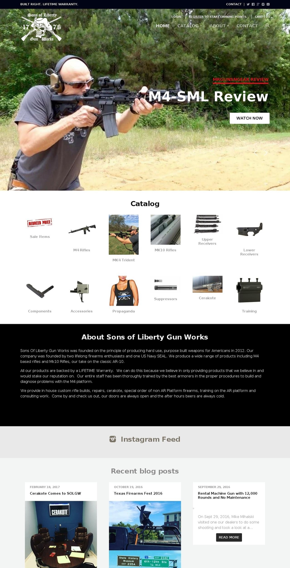 buildyourrifle.biz shopify website screenshot