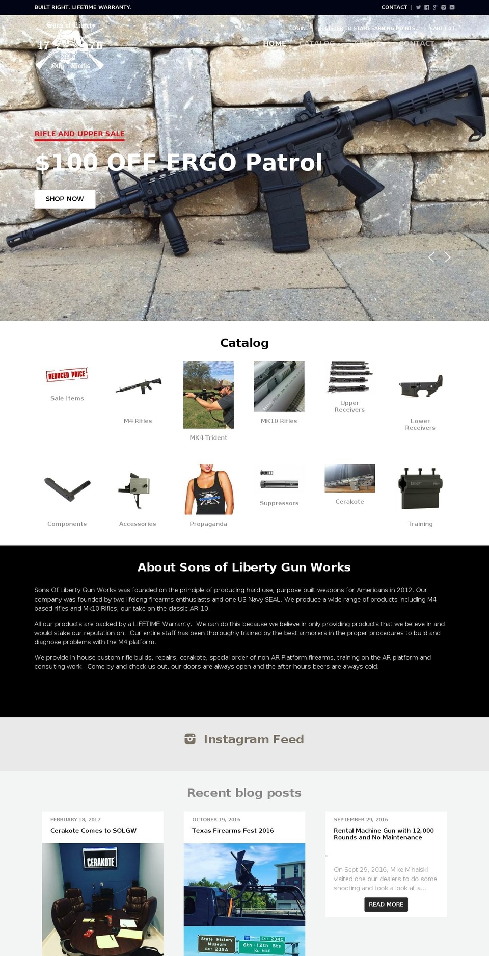 buildyourrifle.net shopify website screenshot
