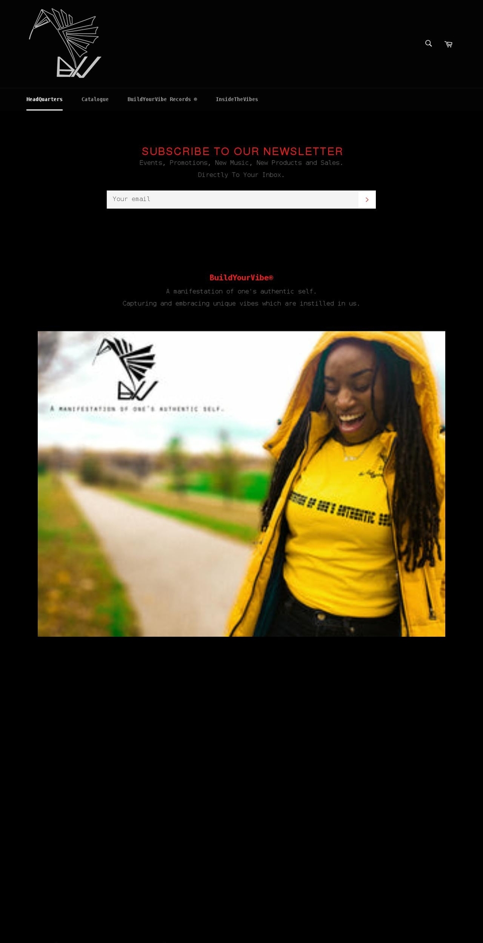 buildyourvibe.com shopify website screenshot