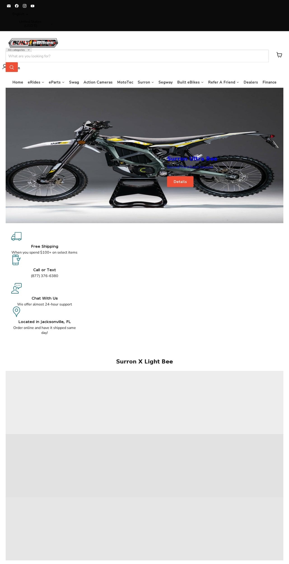 builtebikes.com shopify website screenshot