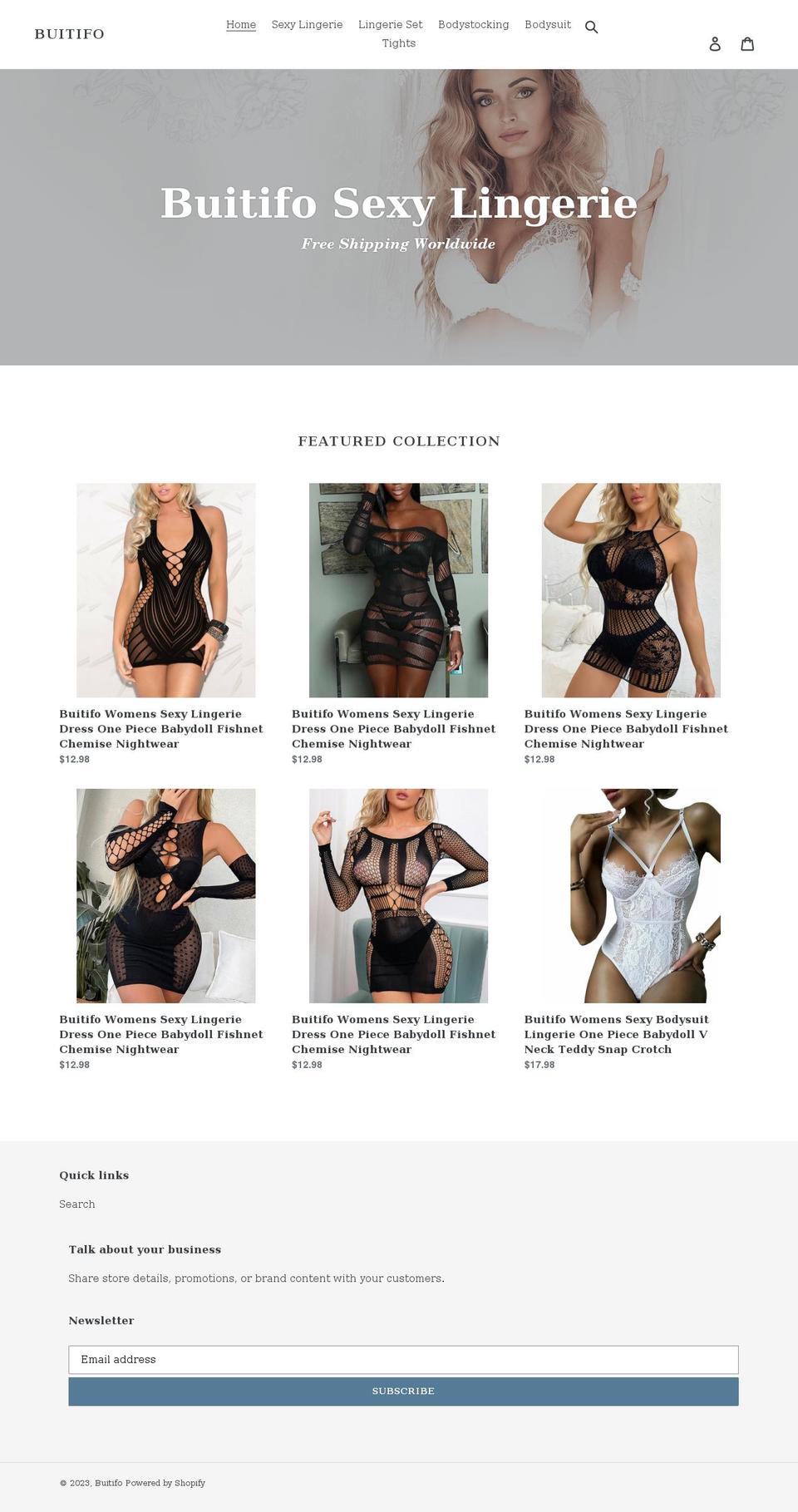 buitifo-fashion.com shopify website screenshot