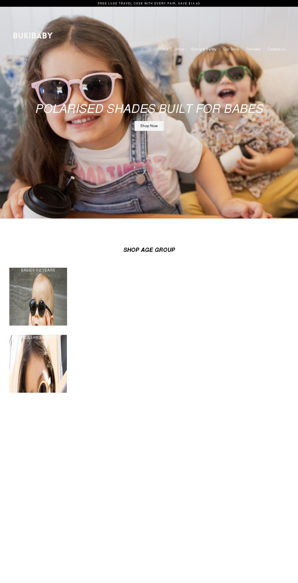 bukibaby.com shopify website screenshot