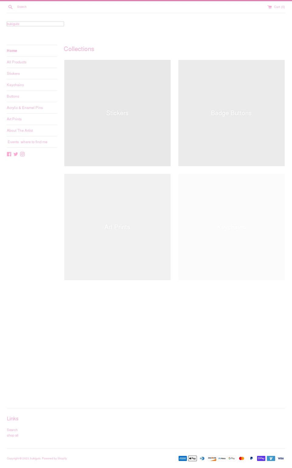 bukiguts.com shopify website screenshot