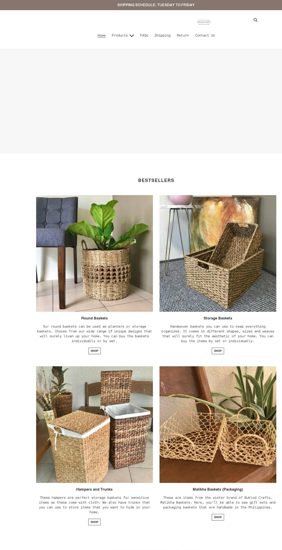 buklodcrafts.com shopify website screenshot