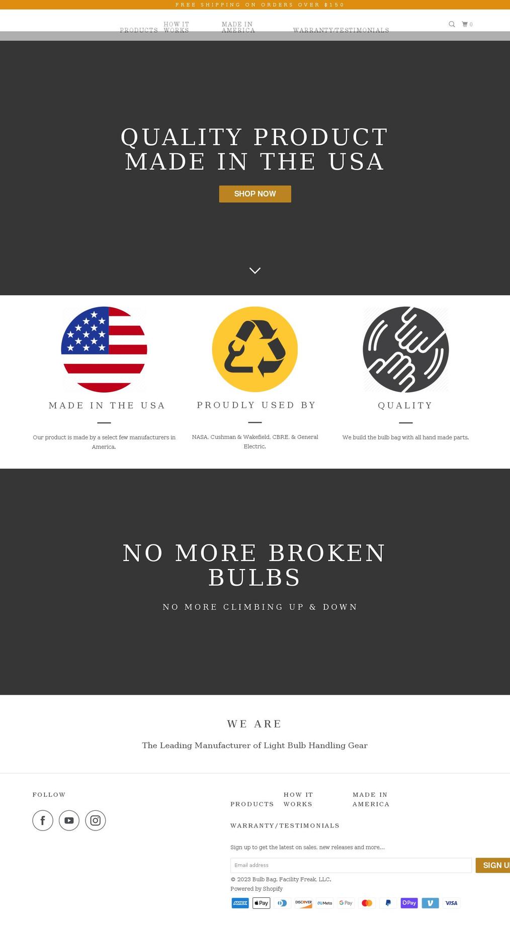bulbbag.com shopify website screenshot
