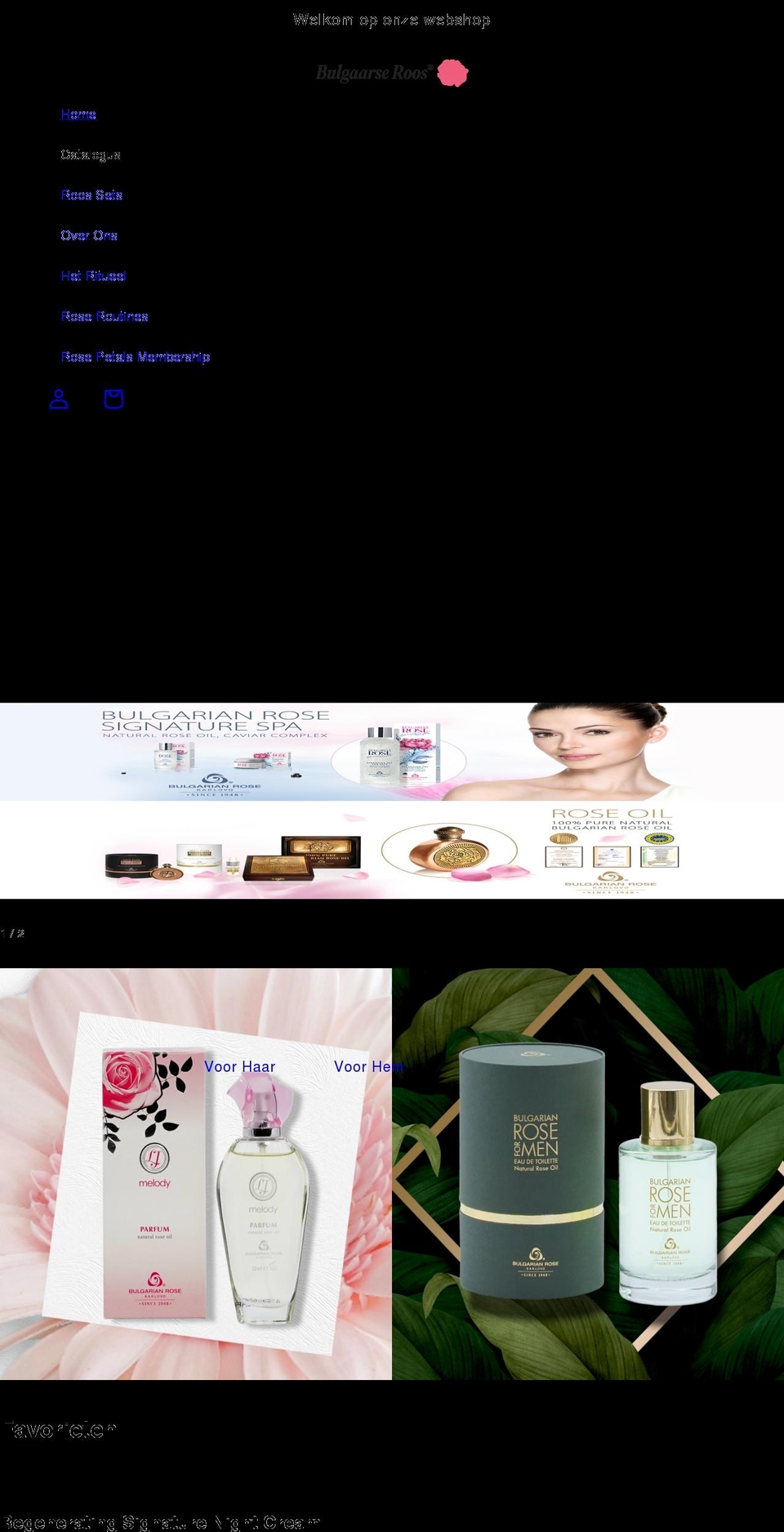 bulgarianrose.nl shopify website screenshot