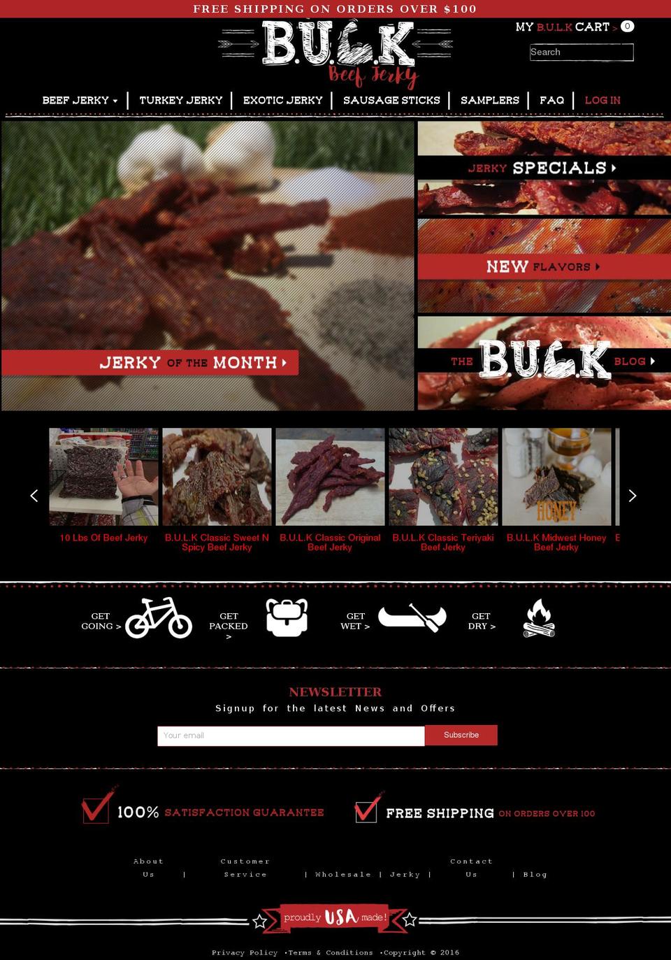 bulkbeefjerky.com shopify website screenshot