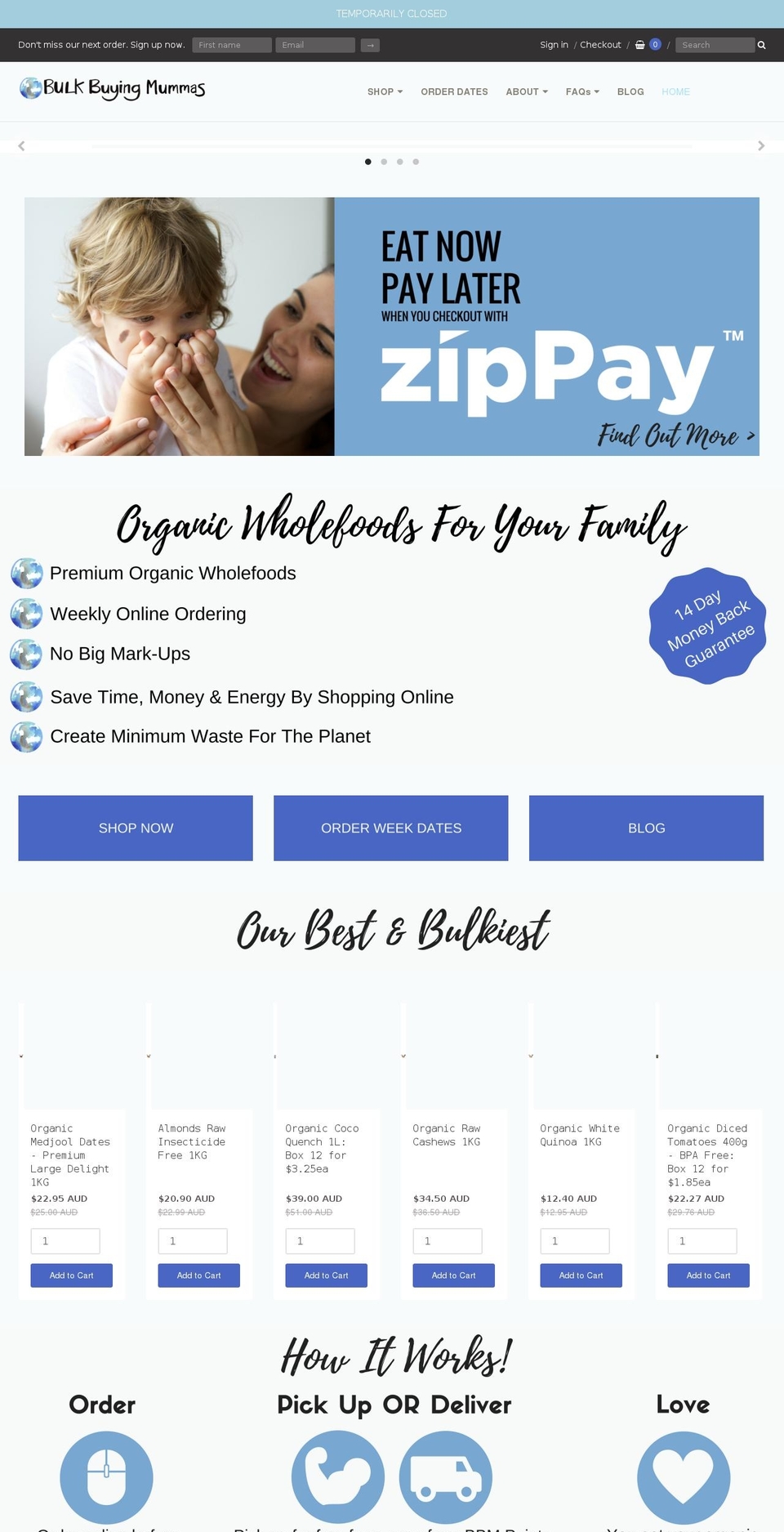 bulkbuyingmummas.com.au shopify website screenshot