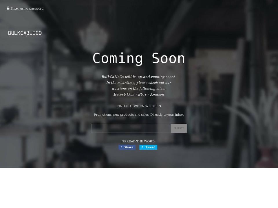 bulkcable.co shopify website screenshot