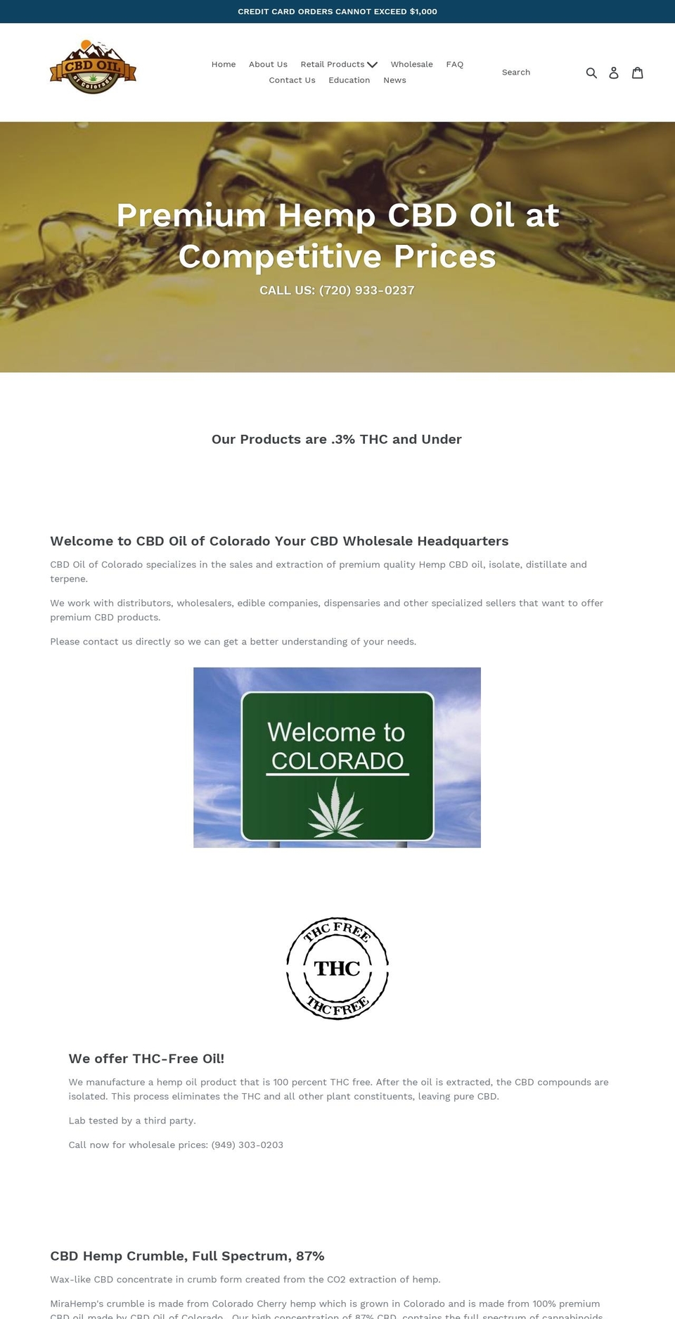 bulkcbdofco.com — Shopify storefront screenshot