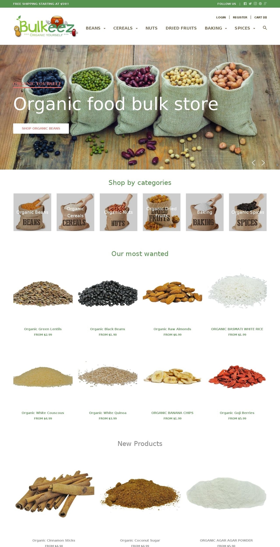 bulkeez.com — Shopify storefront screenshot