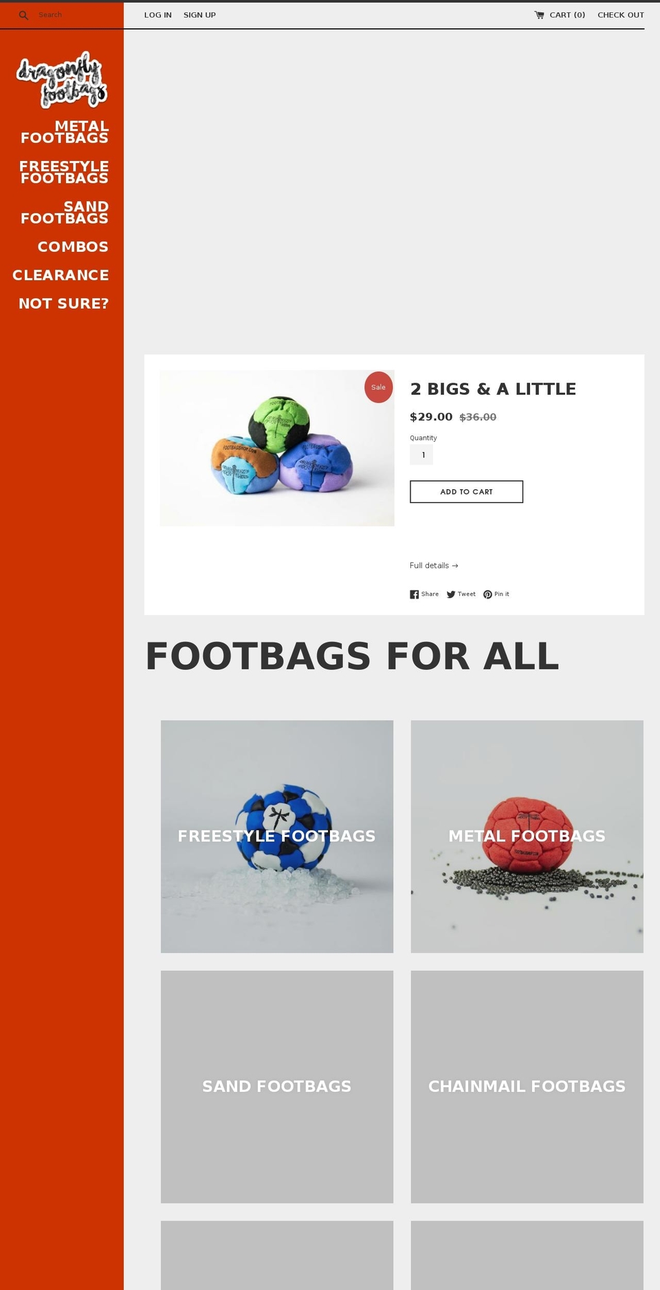 bulkfootbag.com — Shopify storefront screenshot