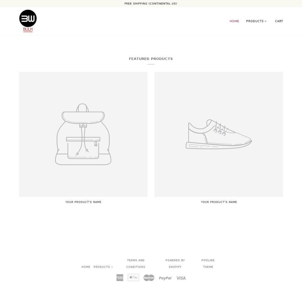 bulkwholesale.us shopify website screenshot