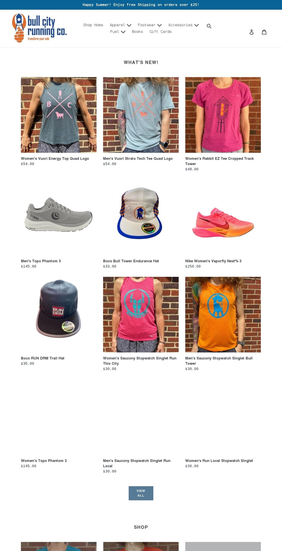 bull-city-running-company.myshopify.com shopify website screenshot