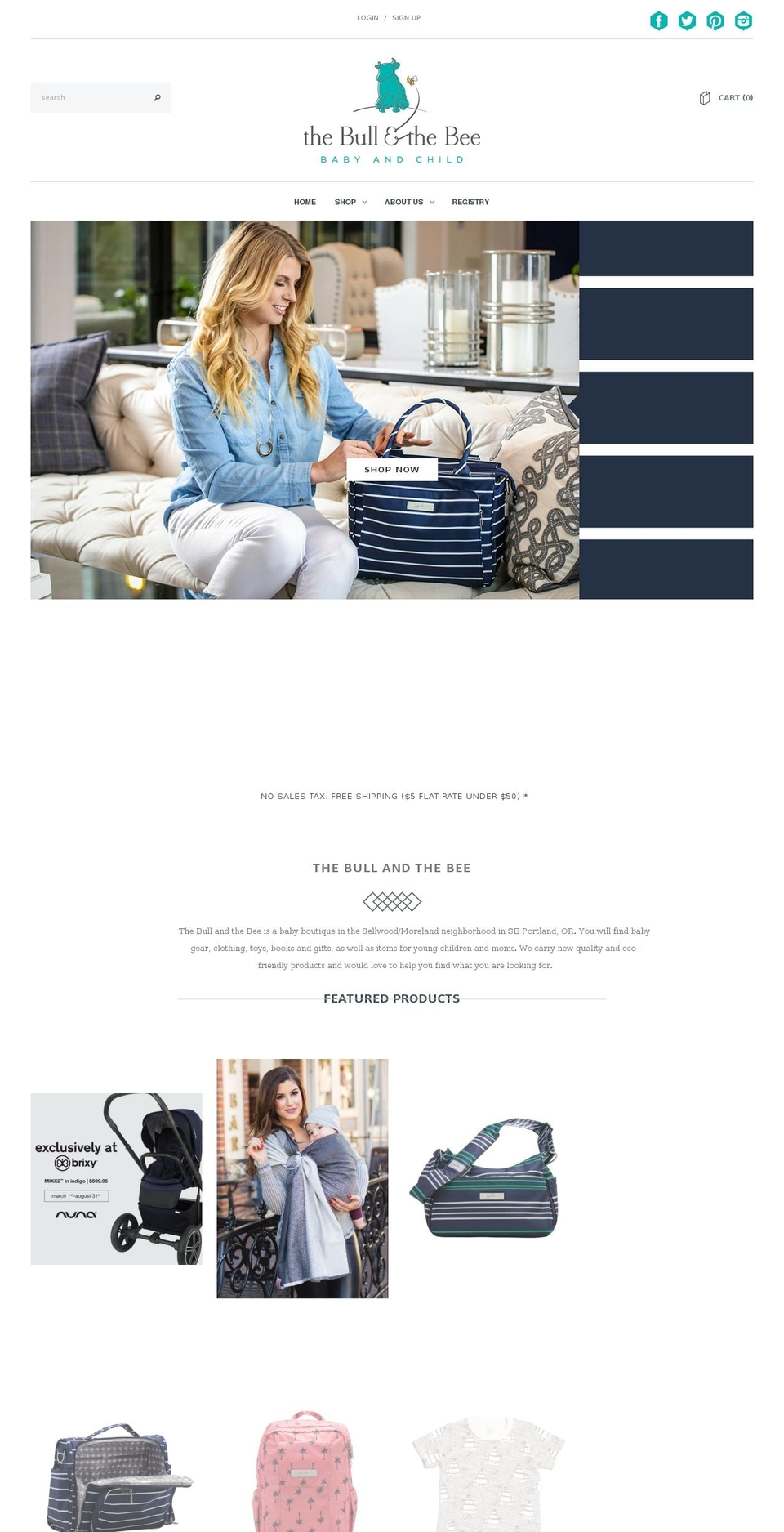 bullandbeebaby.com shopify website screenshot