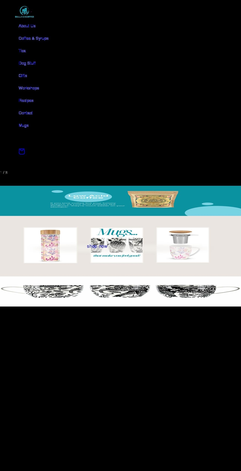 bullandcoffee.com shopify website screenshot