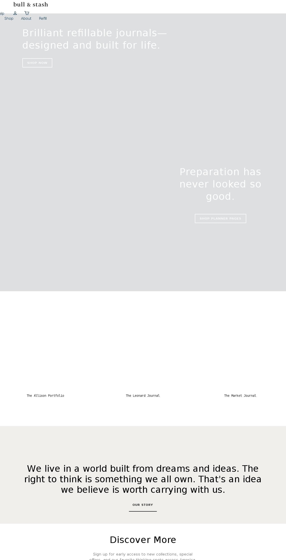 bullandstash.com shopify website screenshot