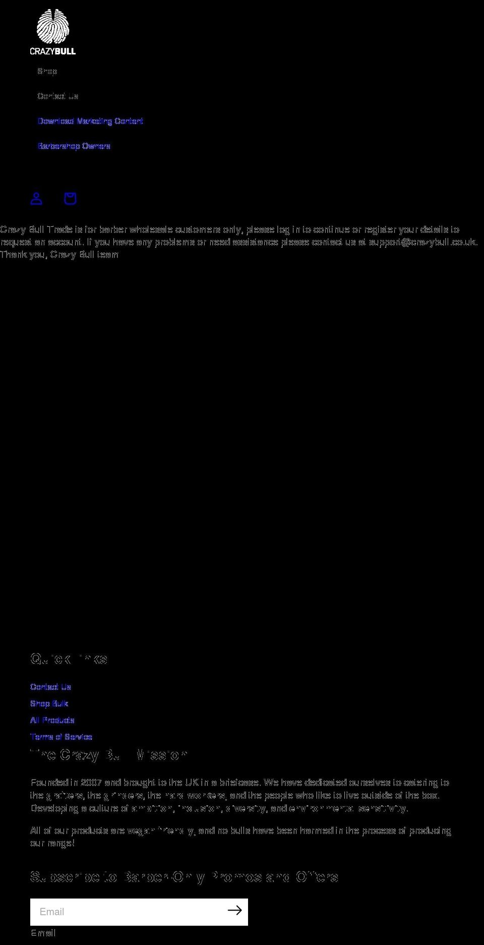 bullbarbers.com shopify website screenshot